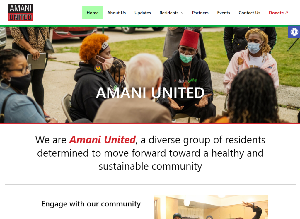 Amani United homepage