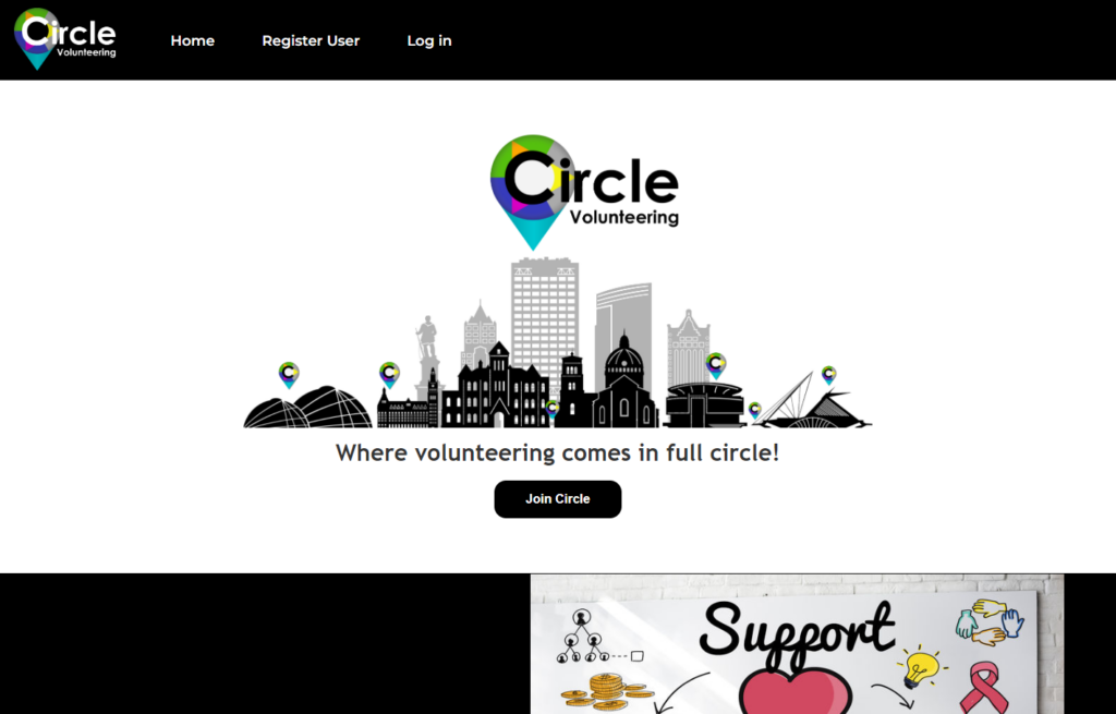 Circle Volunteering homepage